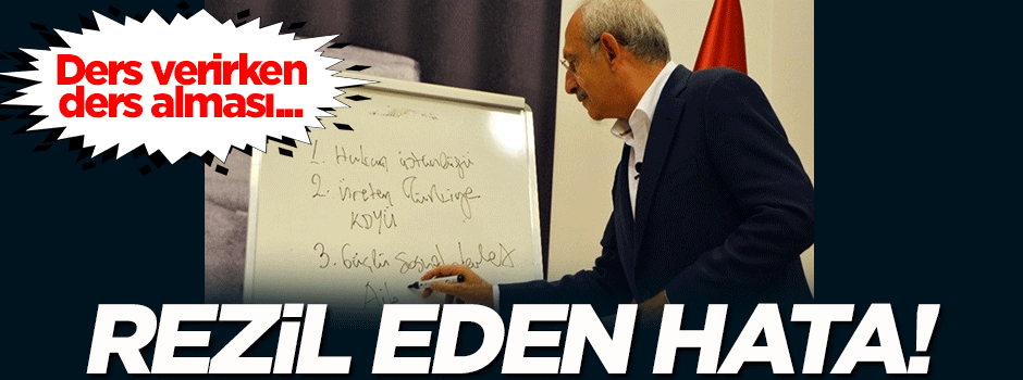 Yaptığı hata Kılıçdaroğlu'nu rezil etti!