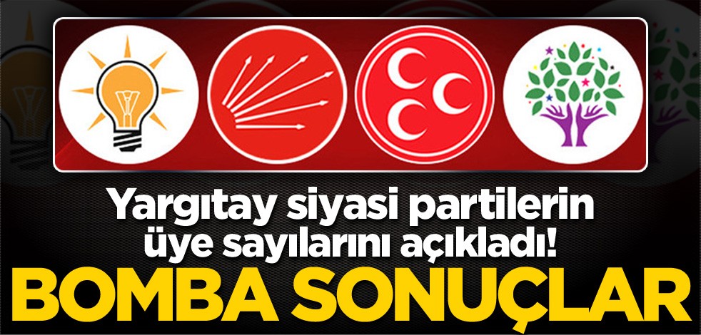 Yargıtay açıkladı! Siyasi partilerin üye sayıları güncellendi