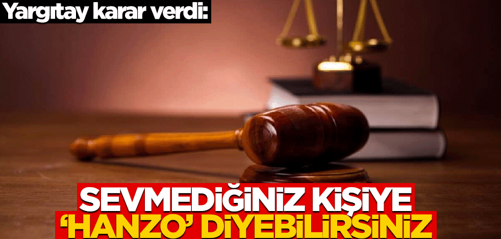 Yargıtay karar verdi: Sevmediğiniz kişiye, hanzo diyebilirsiniz