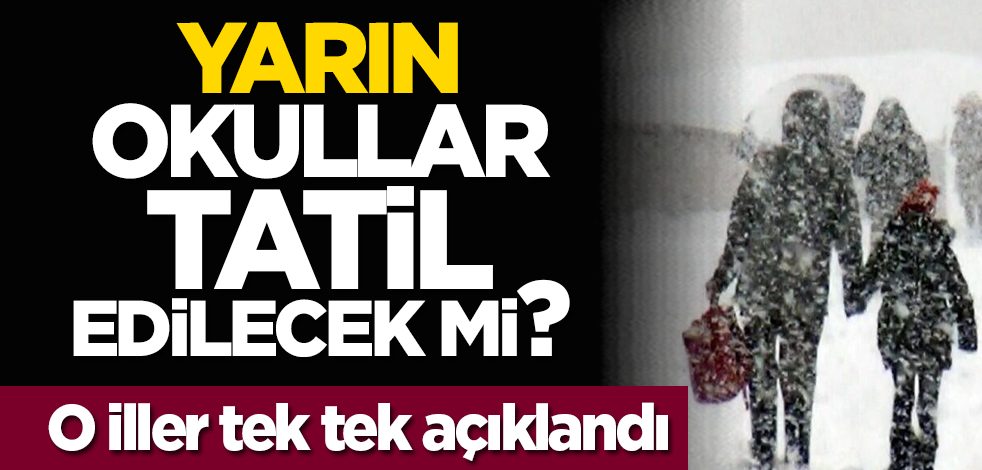 Yarın okullar tatil edilecek mi? O iller tek tek açıklandı