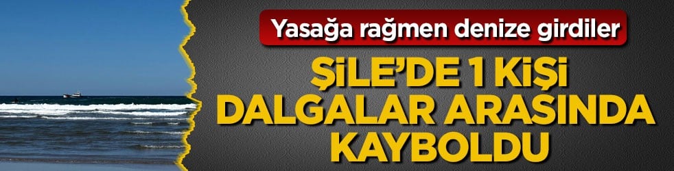 Yasağa rağmen denize girdiler! Şile’de 1 kişi dalgalar arasında kayboldu