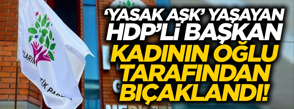 "Yasak aşk" yaşayan HDP'li başkan, kadının oğlu tarafından bıçaklandı