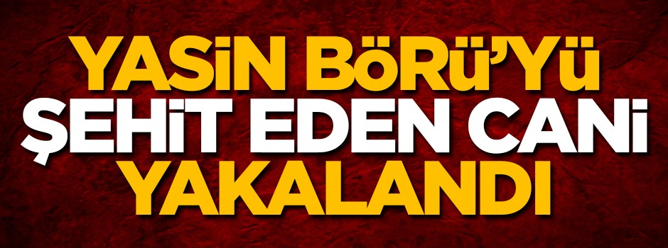 Yasin Börü'yü şehit eden cani yakalandı!