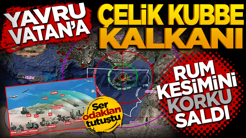 Yavru Vatan’a Çelik Kubbe kalkanı! Rum kesimini korku sardı, Şer odakları tutuştu