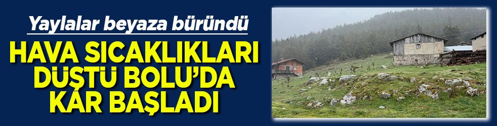 Yaylalar beyaza büründü Hava sıcaklıkları düştü Bolu'da kar başladı