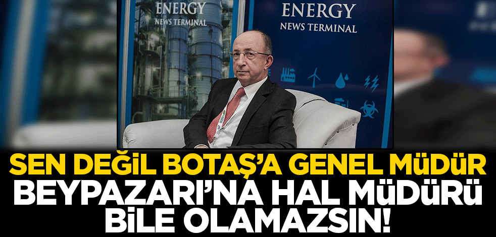 Yazık sen BOTAŞ'a değil genel müdür, Beypazarı'na hal müdürü bile olamazsın!