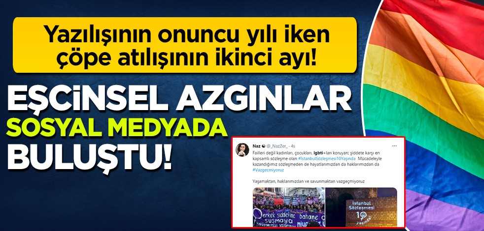 Yazılışının onuncu yılı, çöpe atılışının ikinci ayı! Eşcinsel azgınlar İstanbul Sözleşmesi için buluştu