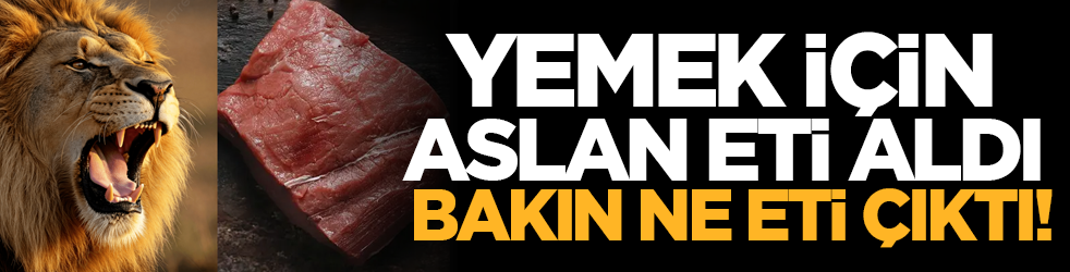 Yemek için aslan eti aldı bakın ne eti çıktı!