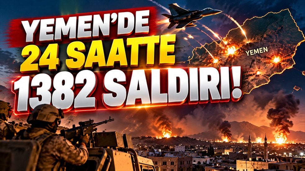 Yemen’de savaş şiddetlendi! 24 saatte 1382 saldırı