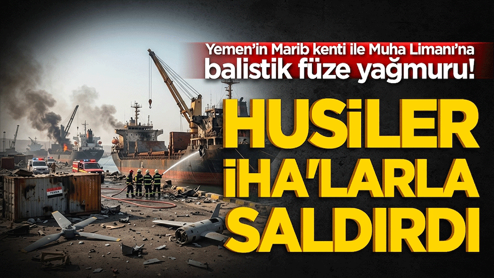 Yemen’in Marib kenti ile Muha Limanı’na balistik füze yağmuru! Husiler İHA'larla saldırdı