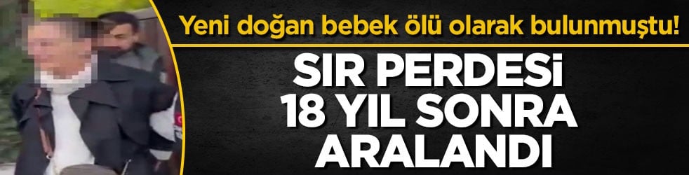 Yeni doğan bebek ölü olarak bulunmuştu! Sır perdesi 18 yıl sonra aralandı