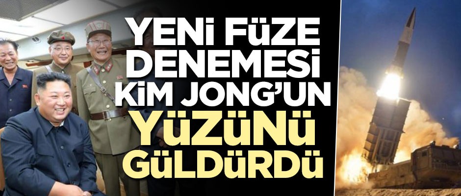 Yeni füze denemesi Kim Jong'un yüzünü güldürdü