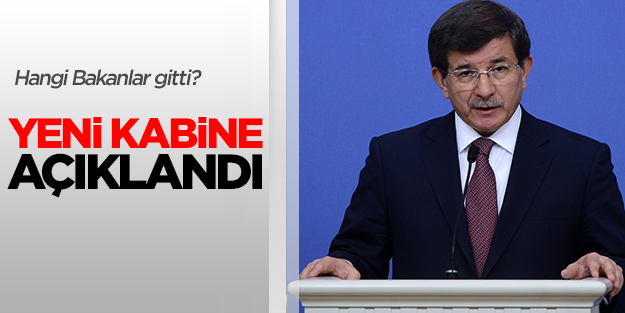 Yeni kabine açıklandı