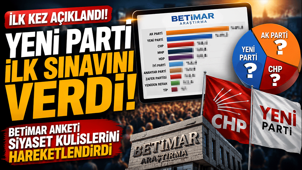Yeni Parti ilk sınavını verdi! BETİMAR anketi siyaset kulislerini hareketlendirdi