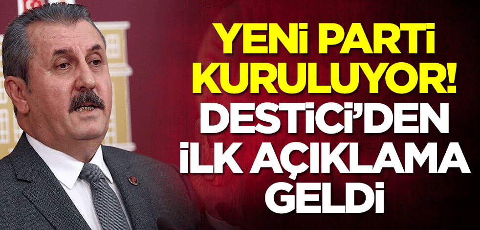 Yeni parti kuruluyor! Mustafa Destici'den ilk açıklama geldi