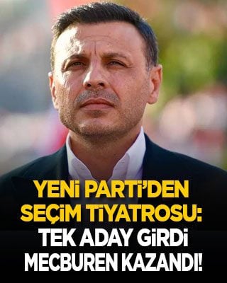 Yeni Parti’den seçim tiyatrosu: Tek aday girdiği seçimi kazanmayı başardı