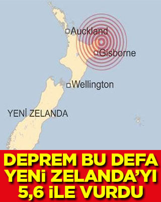 Yeni Zelanda 5.6 büyüklüğünde deprem ile sarsıldı