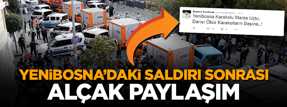 Yenibosna'daki hain saldırı sonrası alçak paylaşım