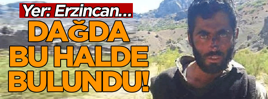 Yer: Erzincan… Dağda bu halde bulundu!