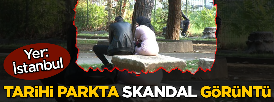 Yer: İstanbul! Tarihi parkta skandal görüntü