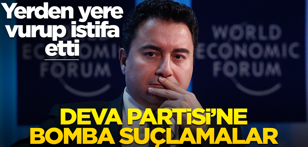 Yerden yere vurup istifa etti! Deva Partisi’ne bomba suçlamalar