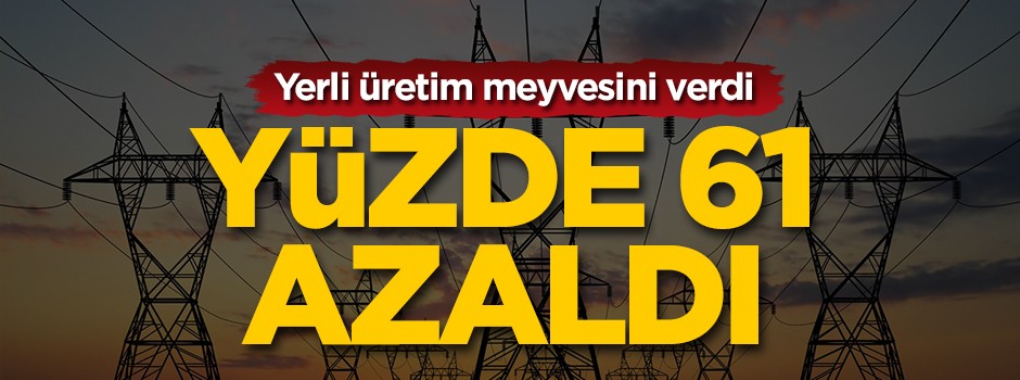 Yerli üretim meyvesini verdi: Yüzde 61 azaldı