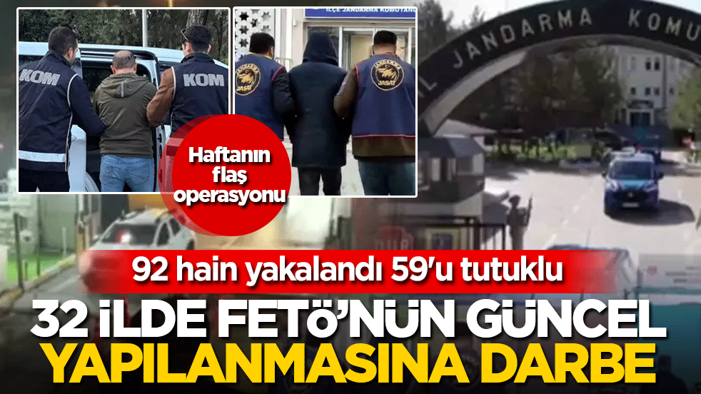 Yerlikaya duyurdu: FETÖ’nün aktif hücrelerine eş zamanlı baskın! 92 hain yakalandı 59'u tutuklu