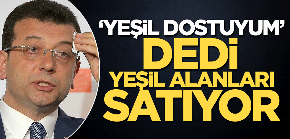 ‘Yeşil dostuyum’ dedi yeşil alanları satıyor
