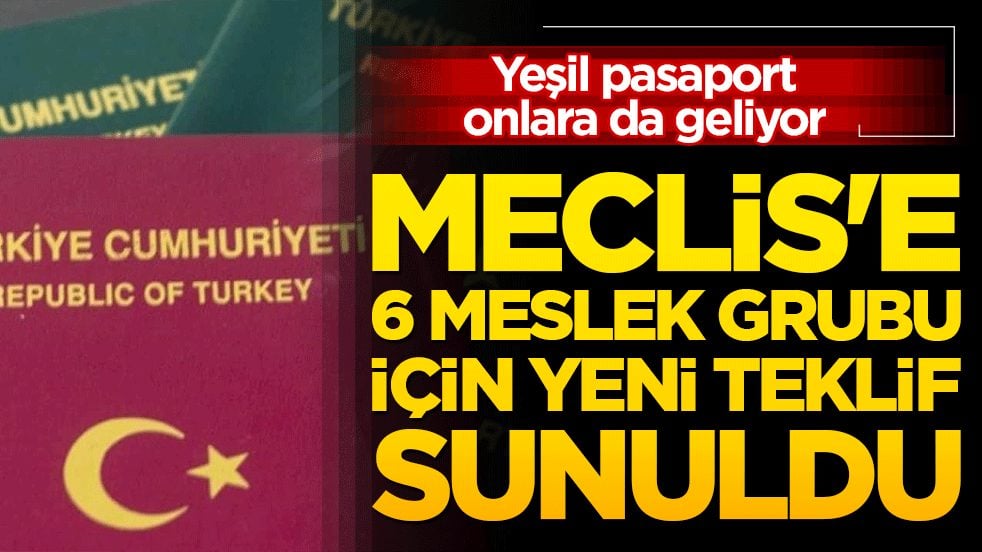Yeşil pasaportta kapsam genişliyor mu? Meclis'e 6 meslek grubu için yeni teklif sunuldu 