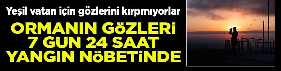 Yeşil vatan için gözlerini kırpmıyorlar Ormanın gözleri 7 gün 24 saat yangın nöbetinde