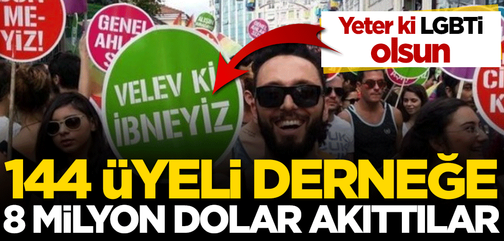 Yeterki 'LGBTi' olsun! 144 üyeli derneğe 8 milyon dolar akıttılar