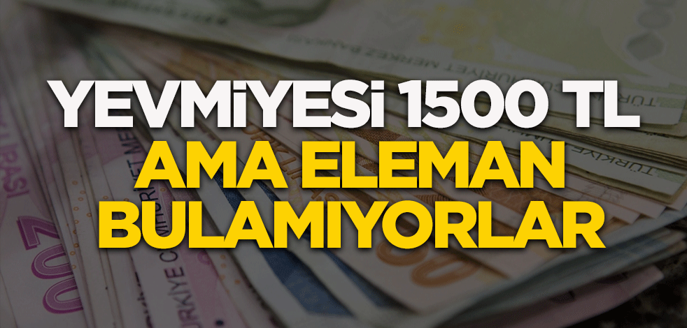 Yevmiyesi 1500 TL ama eleman bulamıyorlar