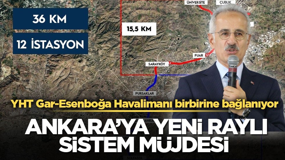 YHT Gar-Esenboğa Havalimanı birbirine bağlanıyor! Ankara’ya yeni raylı sistem müjdesi