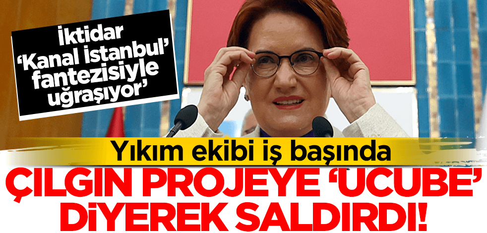 'Yıkım ekibinden' Meral Akşener: Hükümet 'Kanal İstanbul' fantezisiyle uğraşıyor