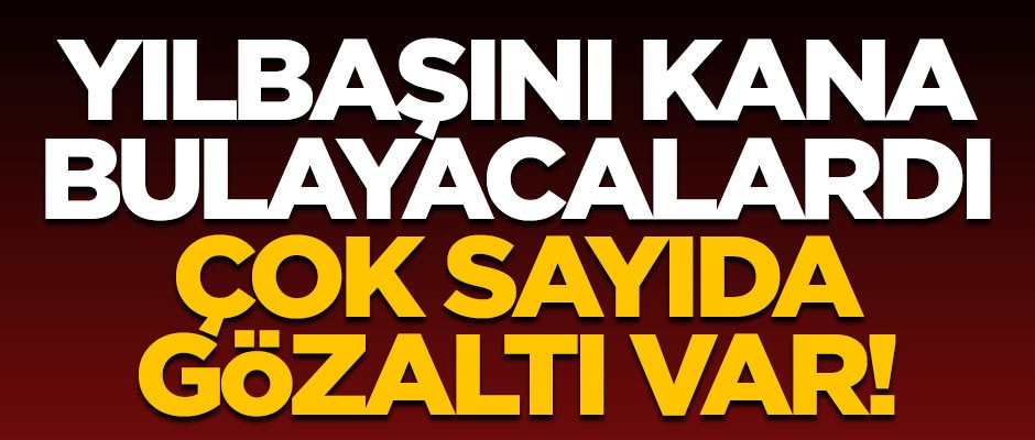 Yılbaşını kana bulayacaklardı! Çok sayıda gözaltı var