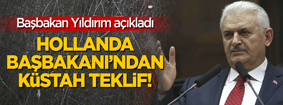 Yıldırım: Hollanda Başbakanı yemek teklif etti