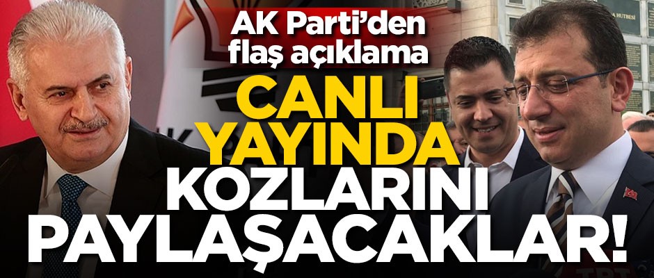 Yıldırım ile İmamoğlu canlı yayında kozlarını paylaşacak!