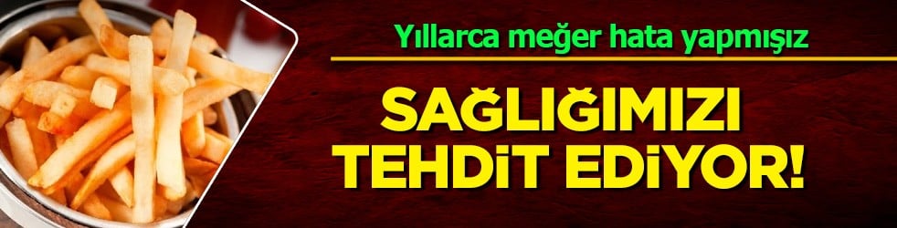 Yıllarca meğer hata yapıyormuşuz o meşhur patates kızartmasını sakın yemeyin, sağlığımızı tehdit ediyor!