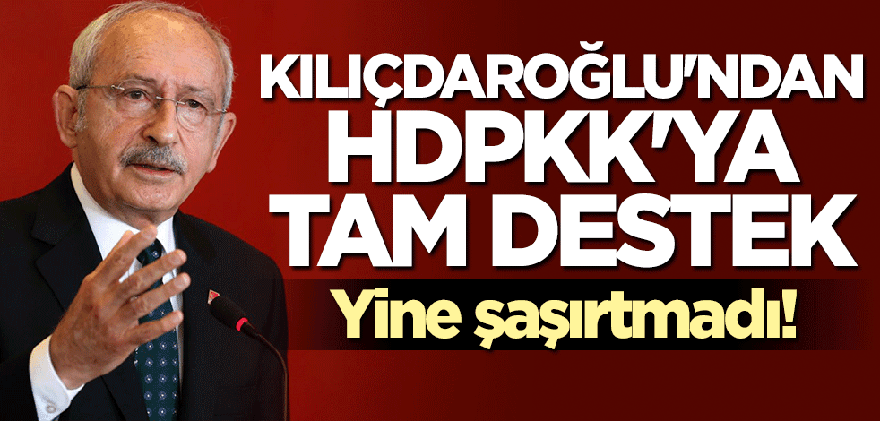 Yine şaşırtmadı! Kılıçdaroğlu'ndan HDPKK'ya tam destek