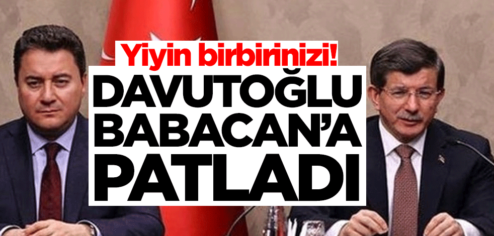 Yiyin birbirinizi! Ahmet Davutoğlu, Ali Babacan'a patladı