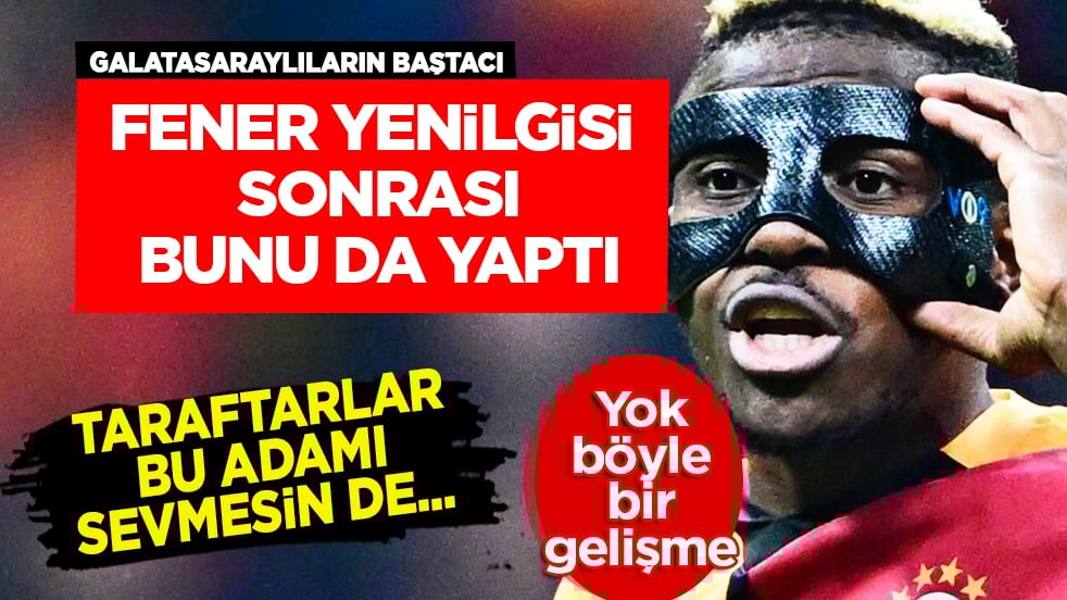 Yok böyle bir hareket: Osimhen sevinç gösterisine katılmadı: Galatasaray taraftarından övgü