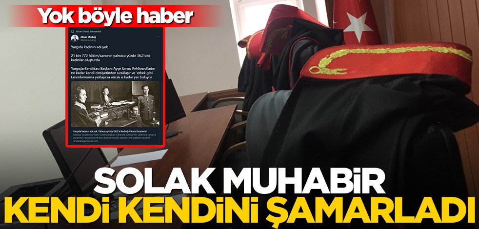 Yok böyle haber! Solak muhabir kendi kendini şamarladı