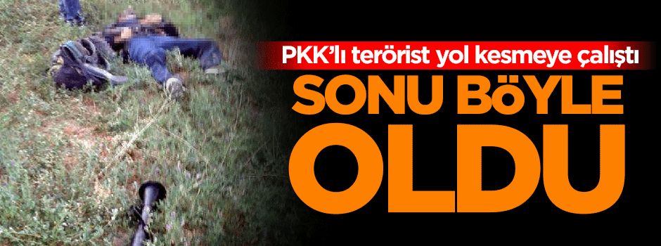 Yol kesmeye çalışan PKK'lı terörist öldürüldü