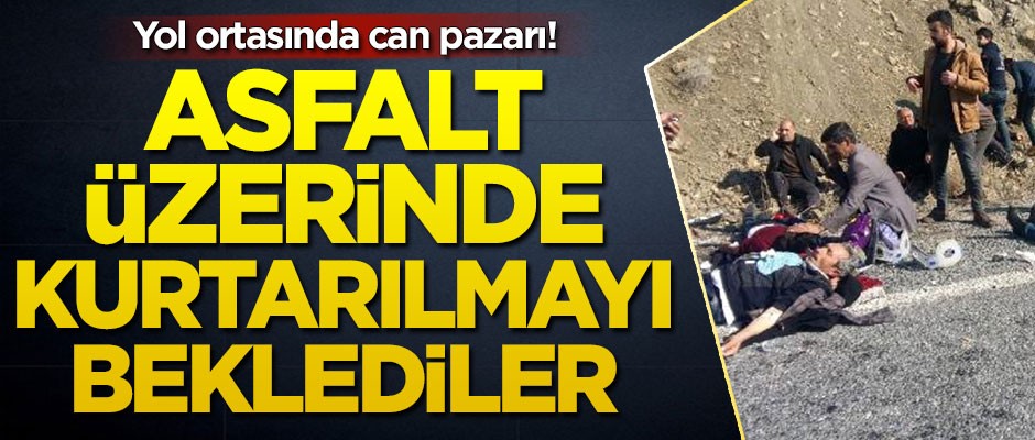 Yol ortasında can pazarı! Asfalt üzerinde kurtarılmayı beklediler