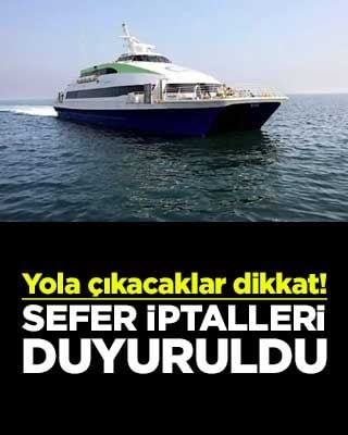 Yola çıkacaklar dikkat! BUDO sefer iptallerini duyurdu