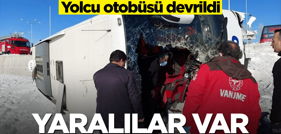 Yolcu otobüsü devrildi! Yaralılar var