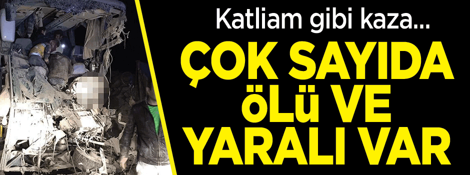 Yolcu otobüsüyle TIR çarpıştı: 3 ölü, 20'ye yakın yaralı