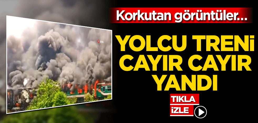 Yolcu treni cayır cayır yandı! Korkutan görüntüler…