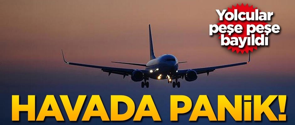 Yolcular peş peşe bayıldı! Havada panik