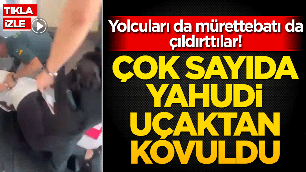 Yolcuları da m&uuml;rettebatı da &ccedil;ıldırttılar! &Ccedil;ok sayıda Yahudi u&ccedil;aktan kovuldu